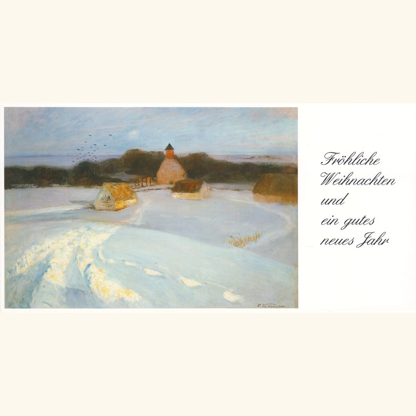 Carl Vinnen - Winterlandschaft mit Kirche - gr.Klappkarte 11-116