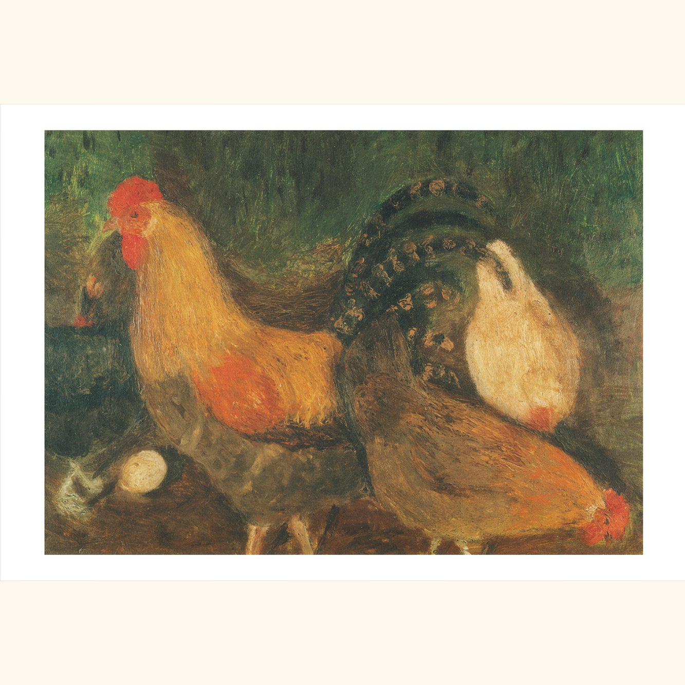 Paula Modersohn-Becker - Hühner - kl.Klappkarte 13-1