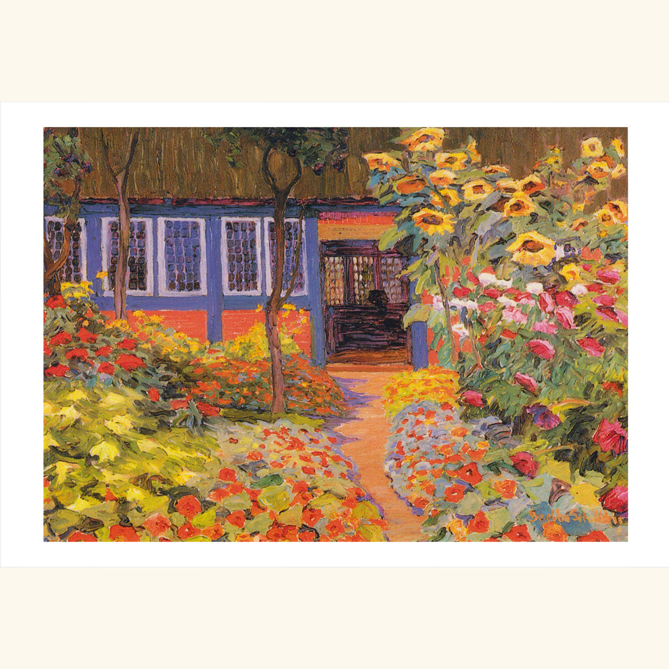 Bertha Schilling - Bauerngarten - gr.Klappkarte 12-008