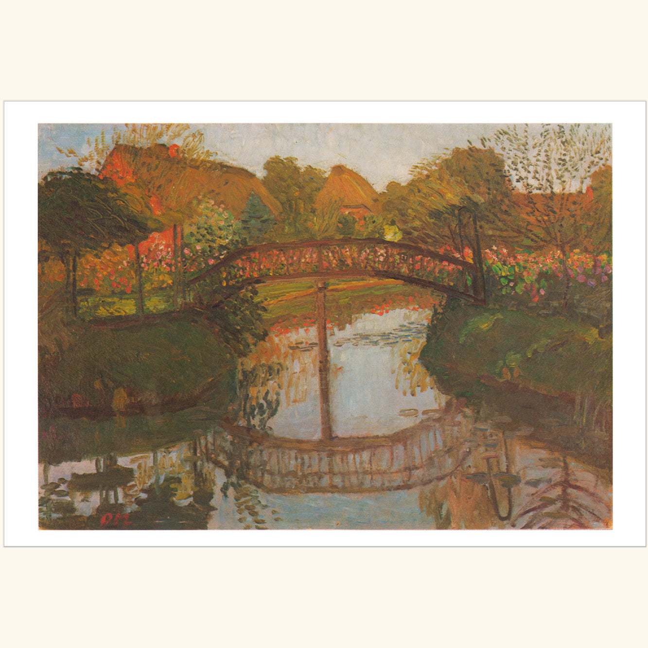 Otto Modersohn - Bauerngarten - gr.Klappkarte 12-015