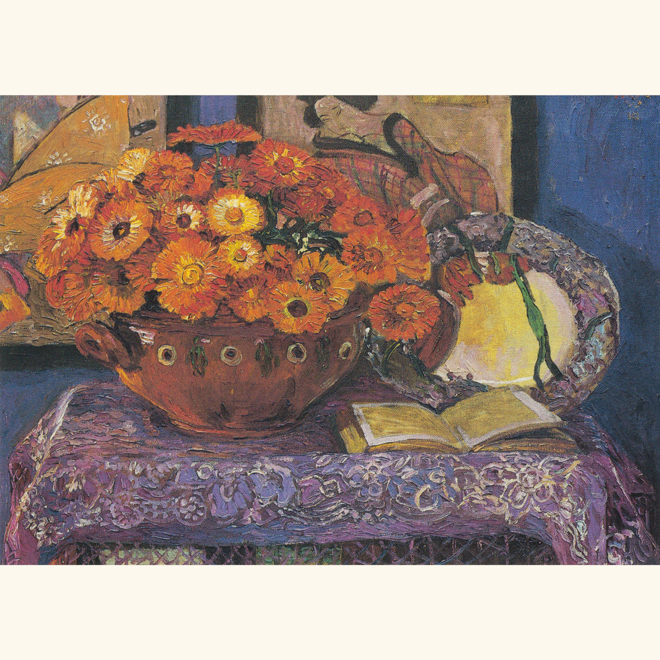 Heinrich Vogeler - Stillleben mit Ringelblumen - Postkarte 142