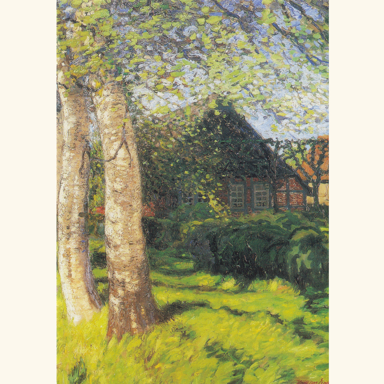 Hans am Ende - Frühling in Worpswede - Postkarte 18
