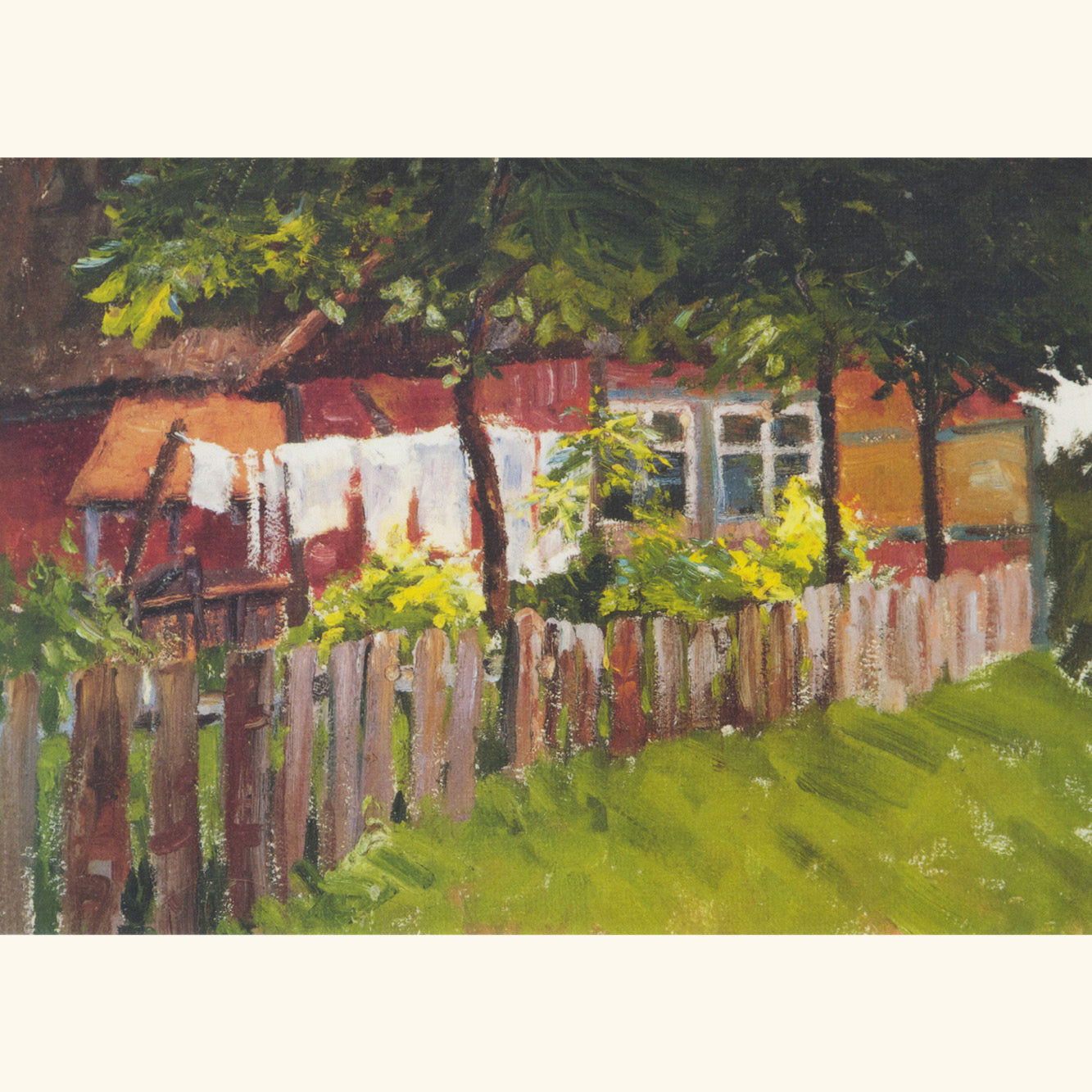 Hermine Overbeck-Rothe - Trocknende Wäsche - Postkarte 186