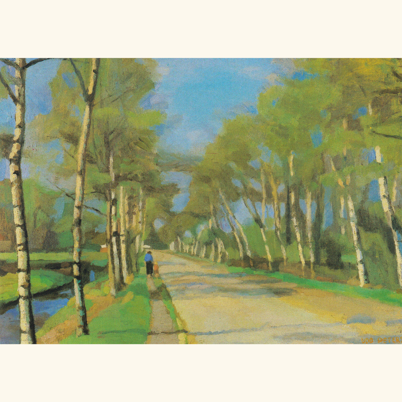 Udo Peters - Birkenweg im Mai - Postkarte 191
