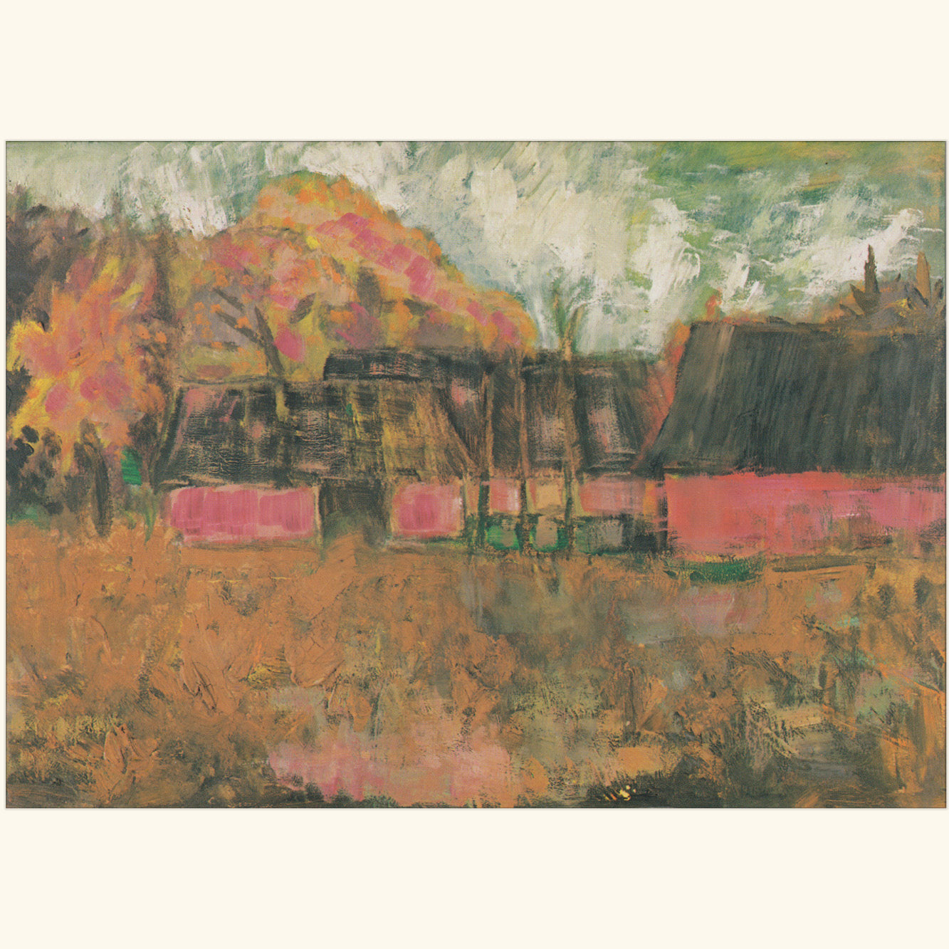 Alfred Kollmar - Bauernhäuser im Herbst - Postkarte 198