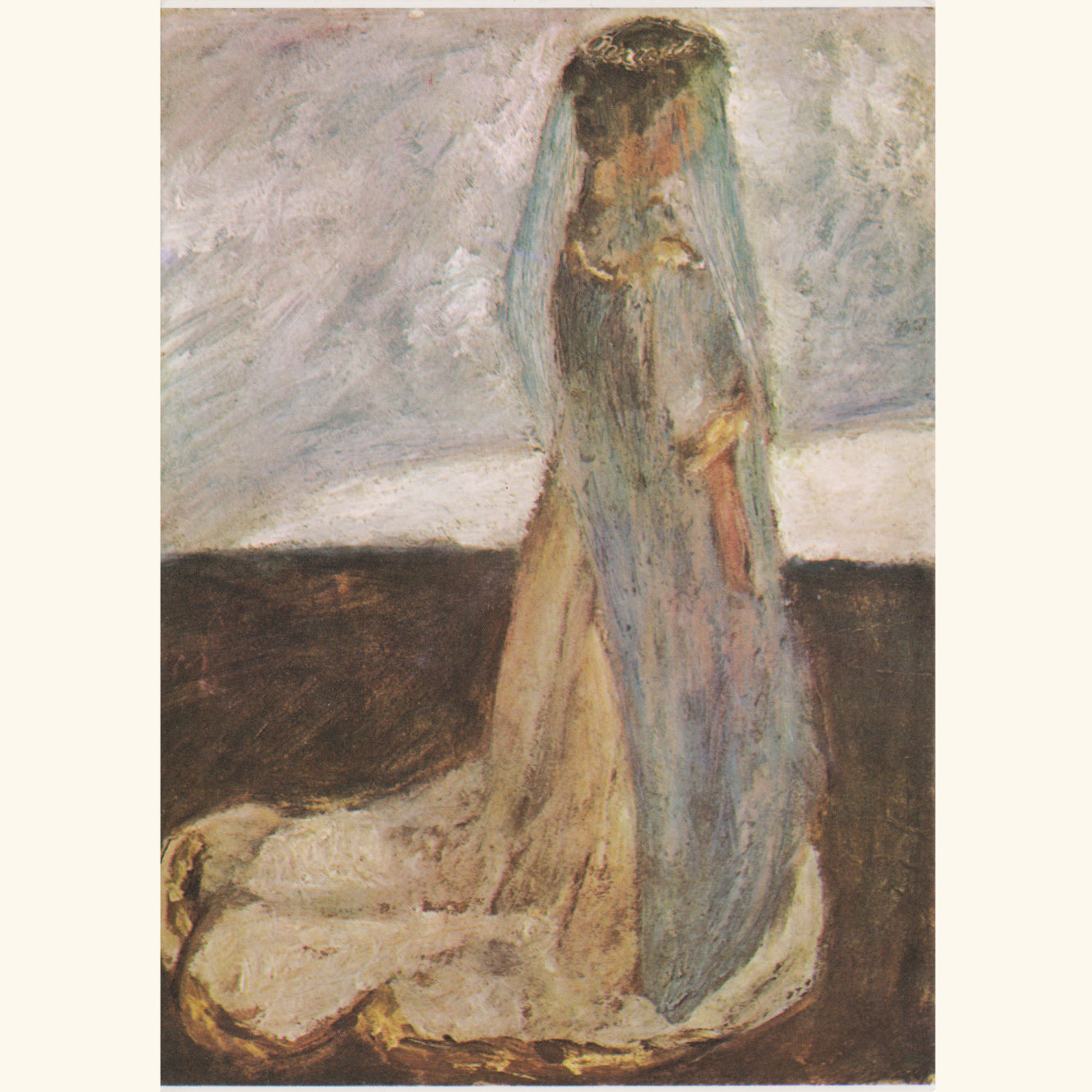 Paula Modersohn-Becker - Mädchen mit blauem Schleier - gr. Druck 201B