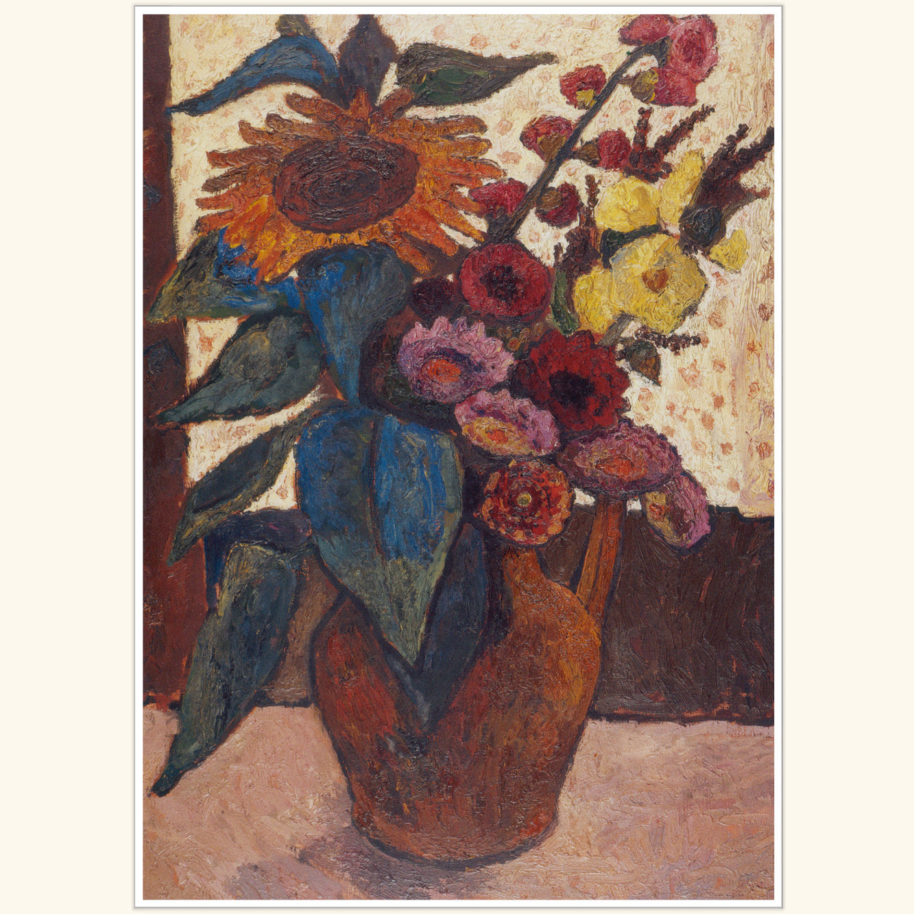 Paula Modersohn-Becker - Tonkrug mit Bauernblumen, 1907 - gr.Druck 206F