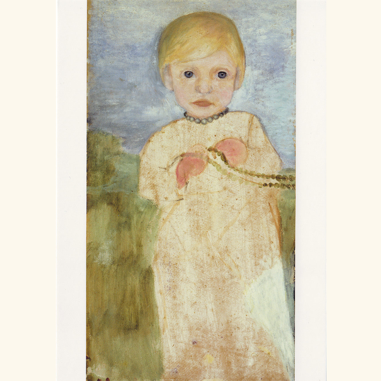 Paula Modersohn-Becker - Kleines Mädchen mit Perlenkette - Postkarte 23