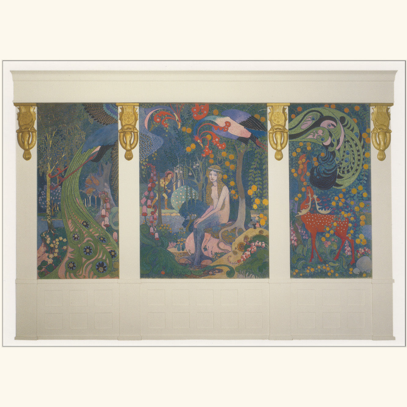 Heinrich Vogeler - Melusine, Triptychon - gr.Druck 277B