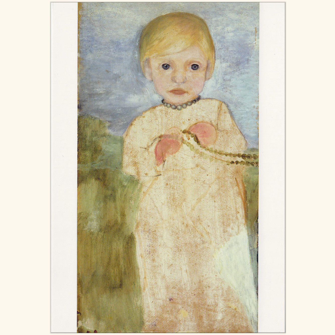 Paula Modersohn-Becker - Kleines Mädchen mit Perlenkette - gr.Druck 279A