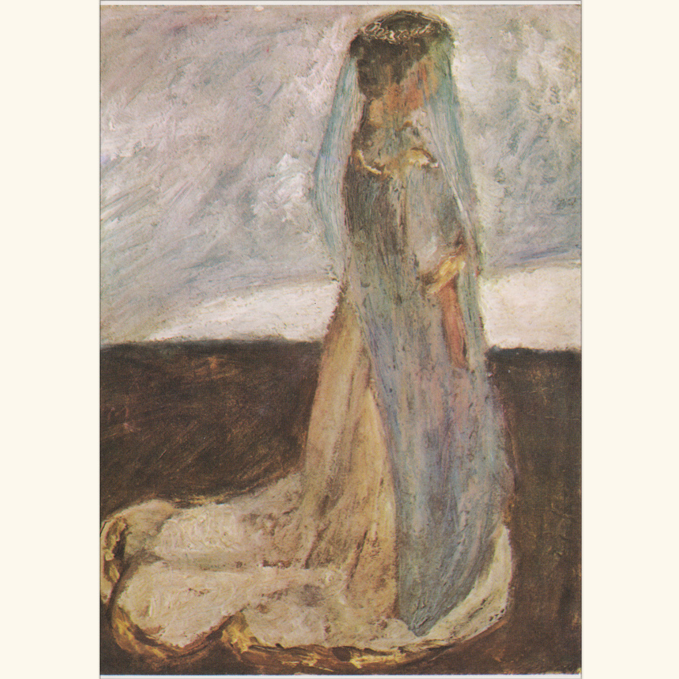 Paula Modersohn-Becker - Mädchen mit blauem Schleier - Postkarte 28