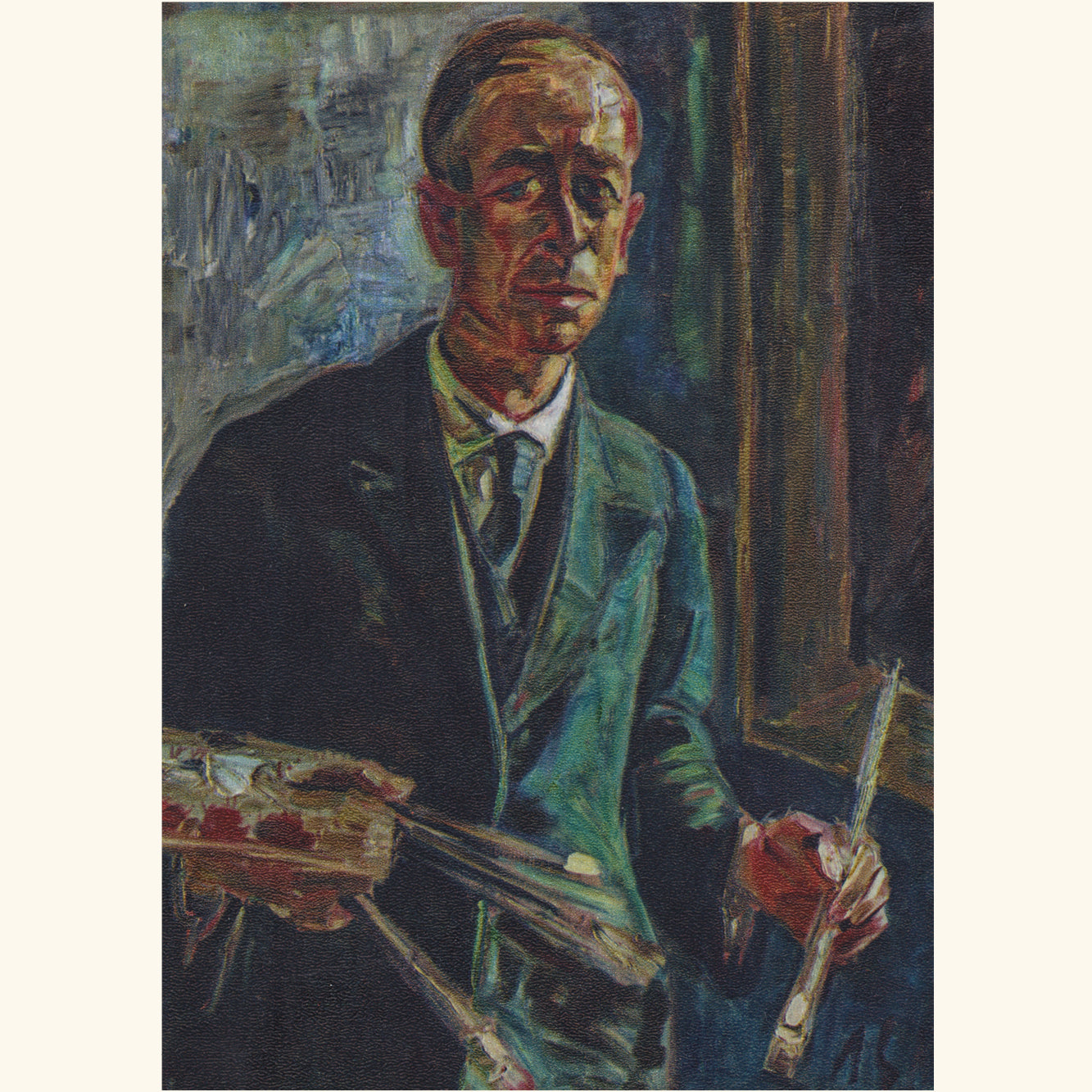 Albert Schiestl-Arding - Selbstbildnis - Postkarte 46b