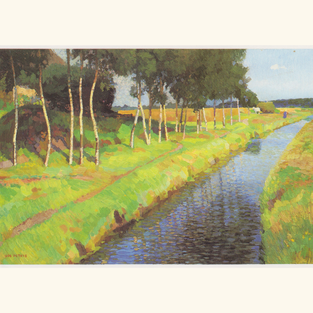 Udo Peters - Sommertag am Schiffgraben, um 1908 - Postkarte 514