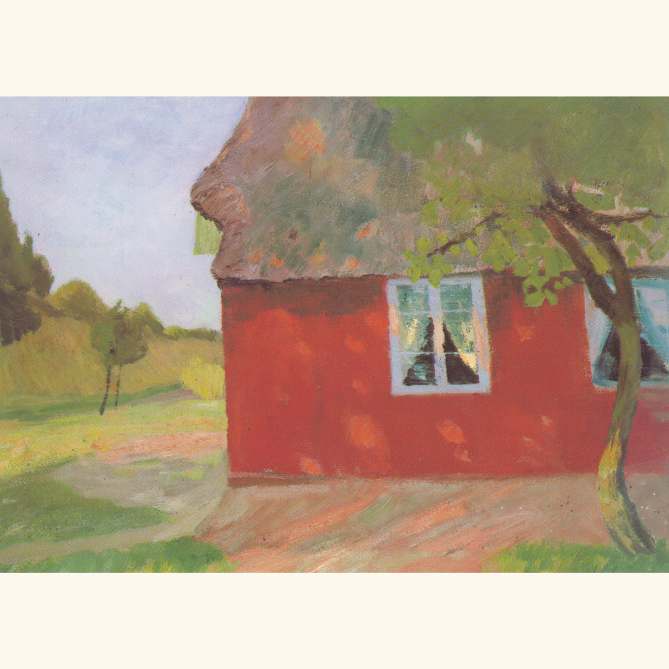 Fritz Overbeck - Das rote Haus, um 1895 - Postkarte 541