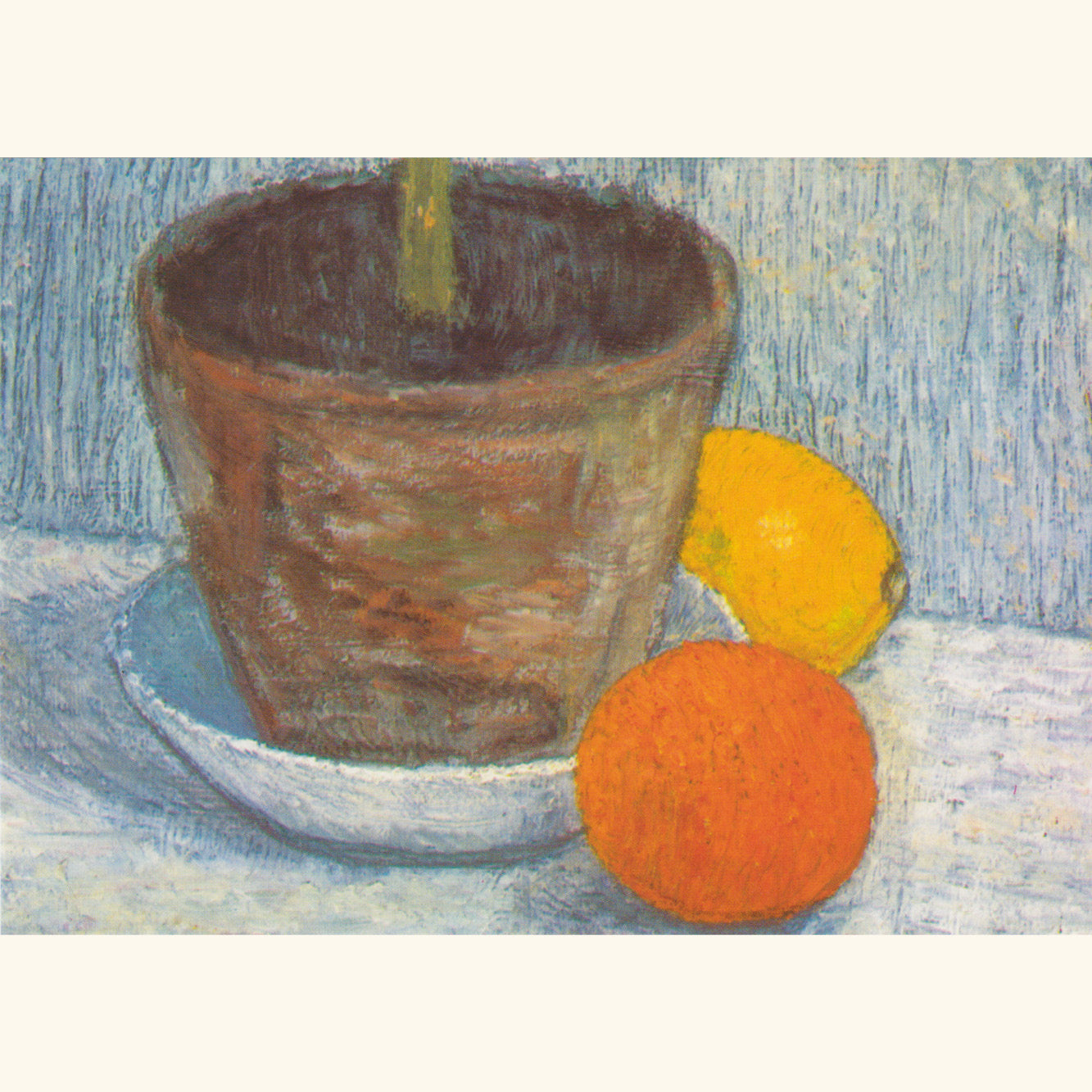 Helmuth Westhoff - Stilleben mit Zitrone und Orange - Postkarte 557