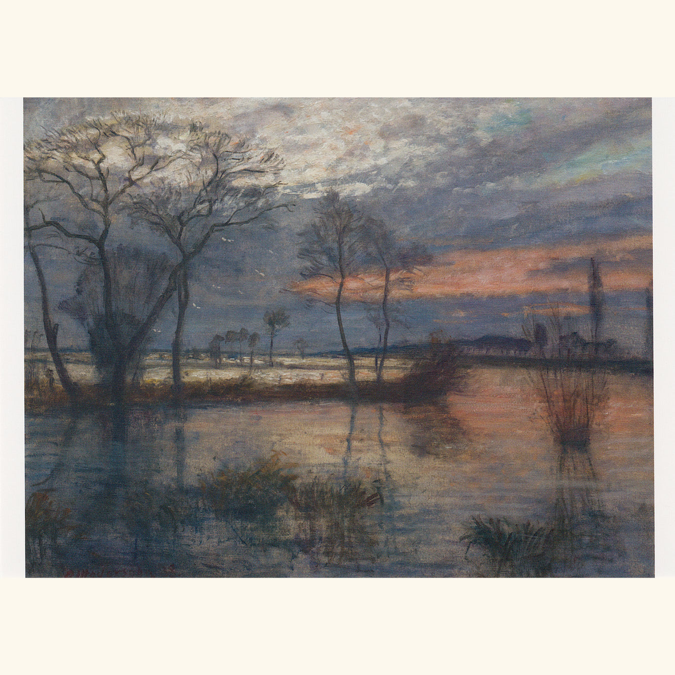 Otto Modersohn - Abend an der Wümme - Postkarte 58