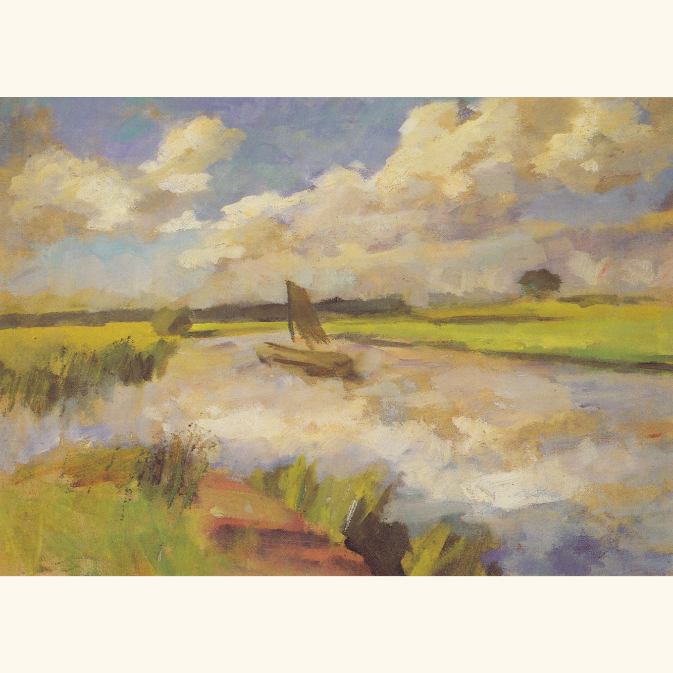 Karl Krummacher - Torfschiff auf der Hamme - Postkarte 580