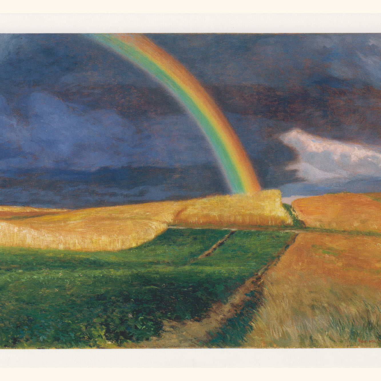 Hans am Ende - Abziehendes Gewitter über dem Weyerberg - Postkarte 585