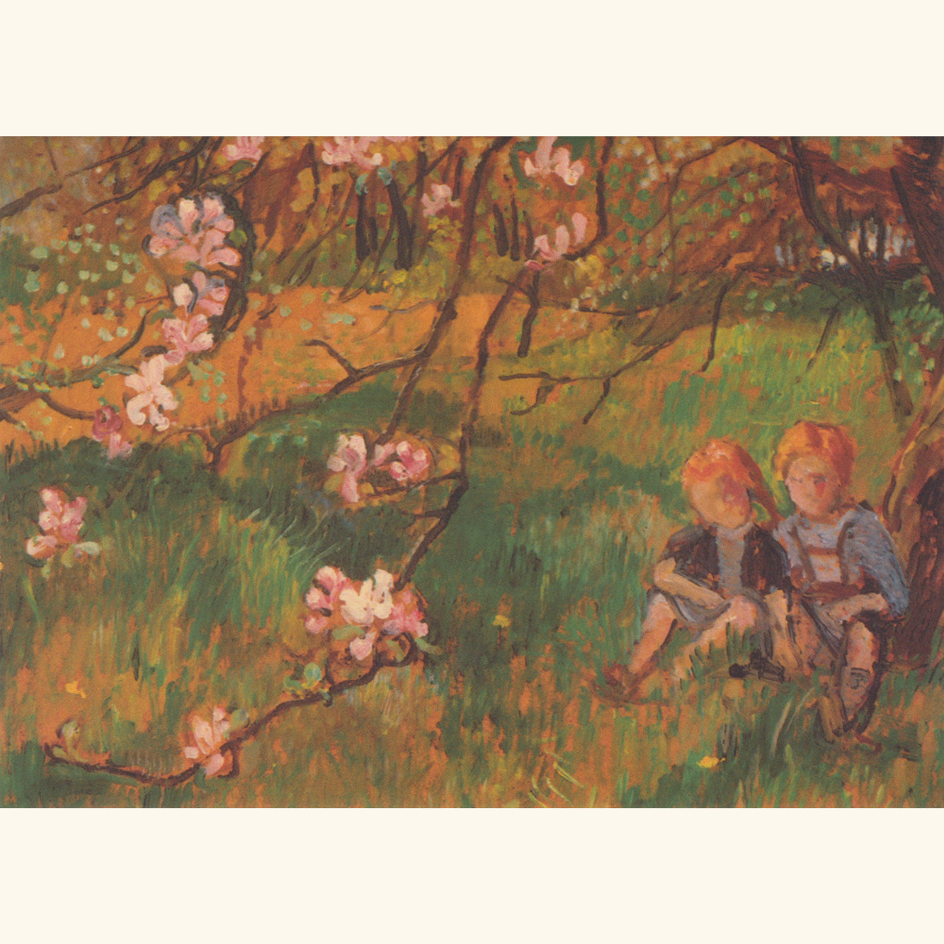 Lisel Oppel - Kinder unter blühendem Baum - Postkarte 590