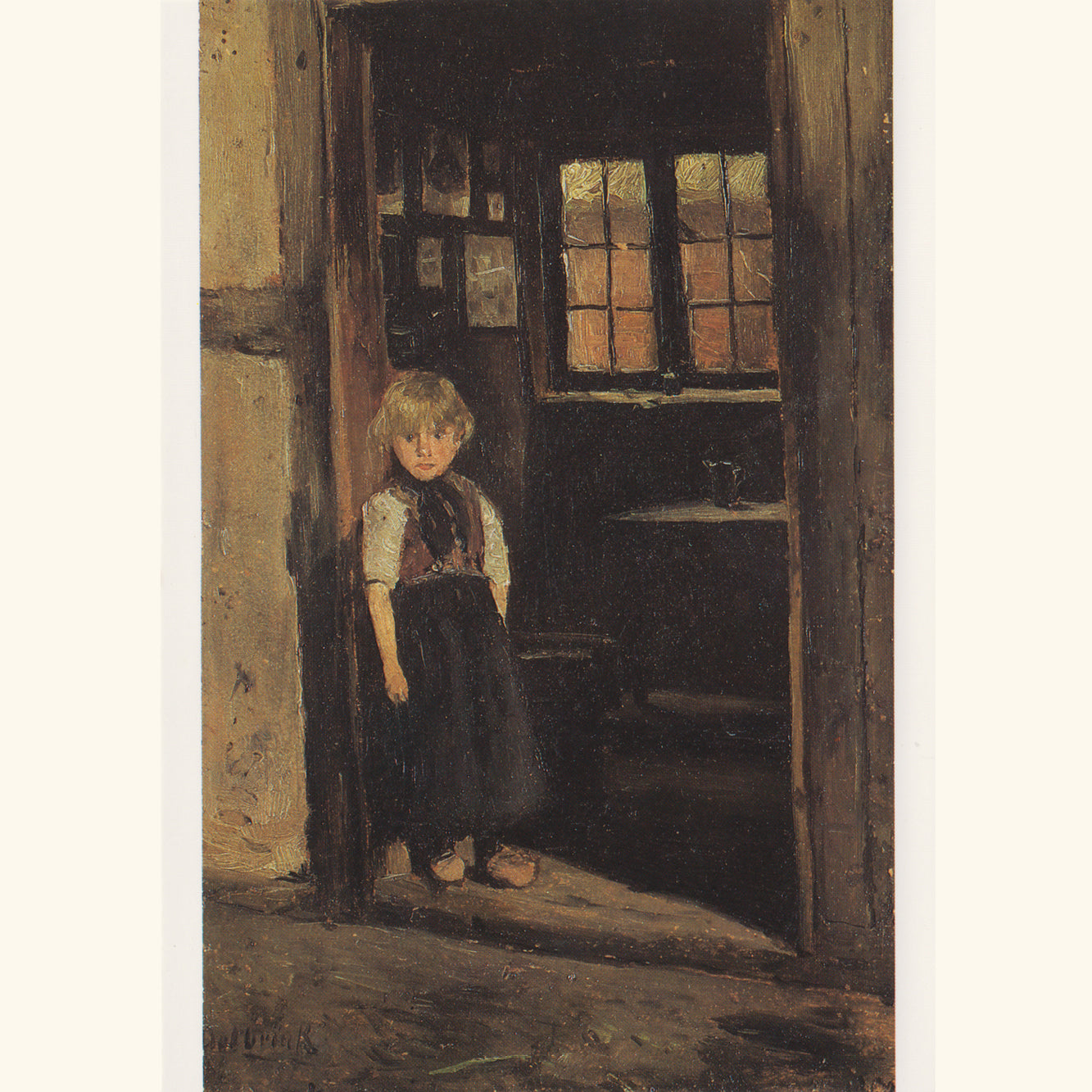 Otto Modersohn - Mädchen im Türrahmen, 1888 - Postkarte 599