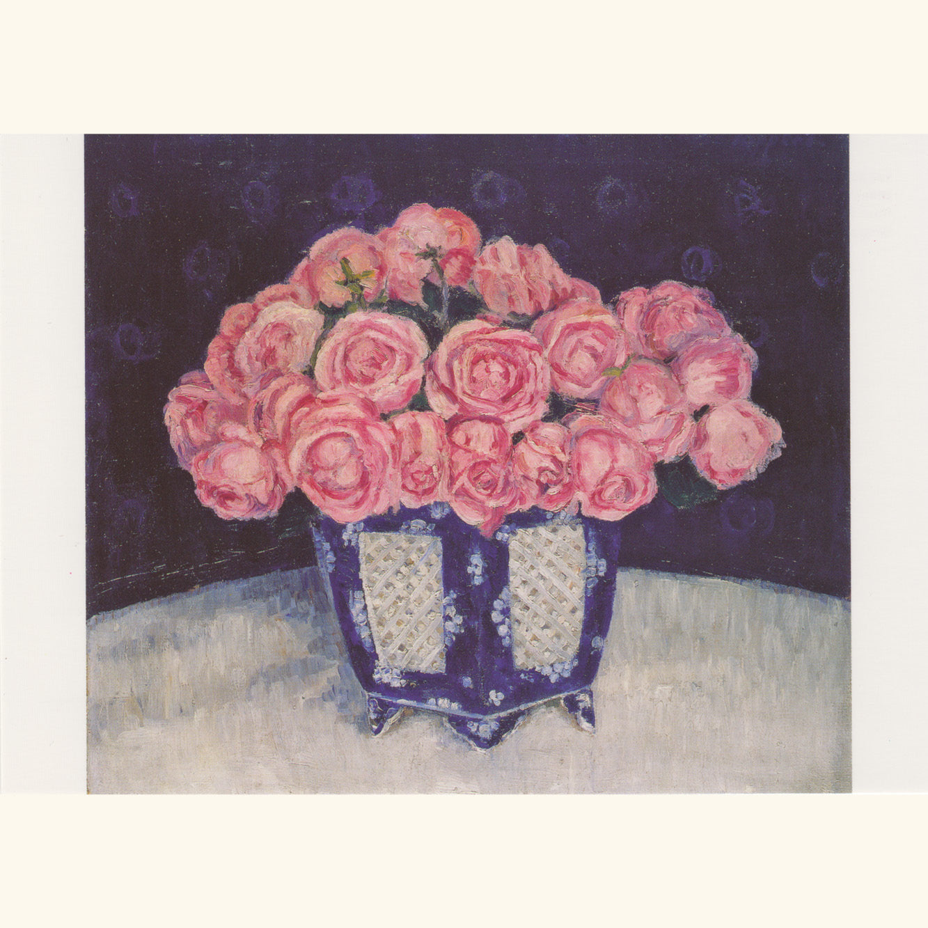 Georg Tappert - Rosa Rosen mi japanischen Topf - Postkarte 622