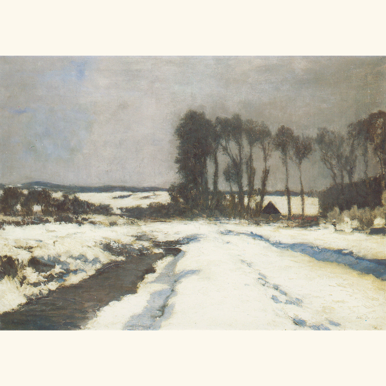 Hans am Ende - Gehöft im Schnee, 1901 - Postkarte 641