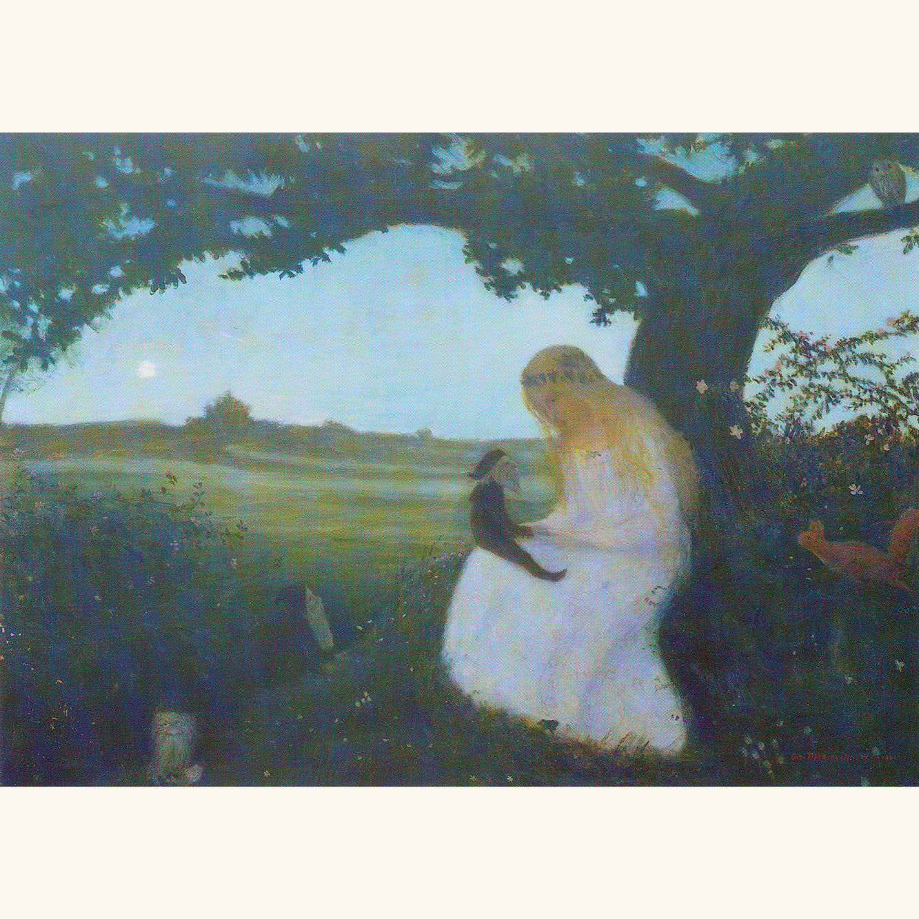 Otto Modersohn - Waldfrau - Postkarte 644