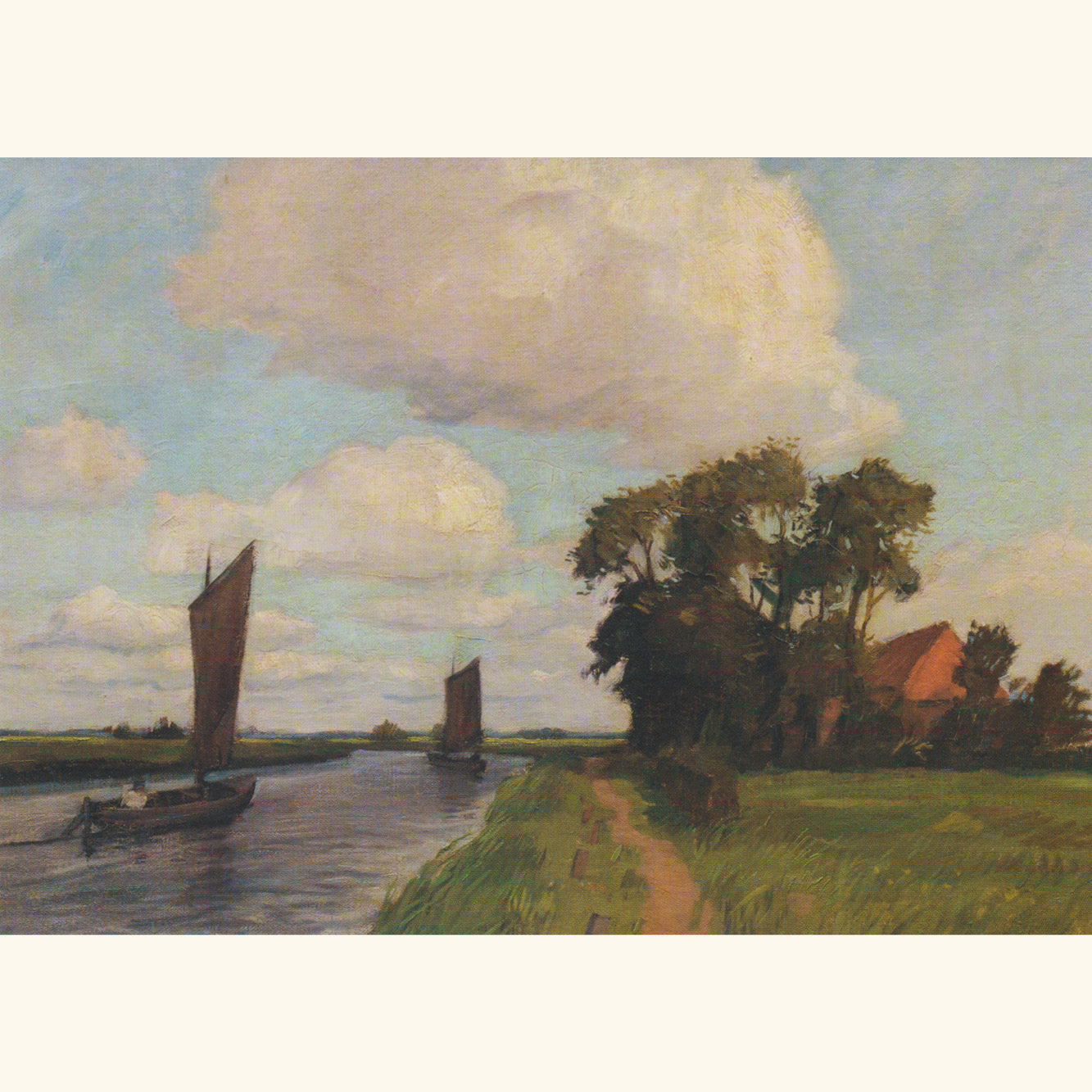 Karl Arste - Torfkähne auf der Hamme - Postkarte Postkarte 687