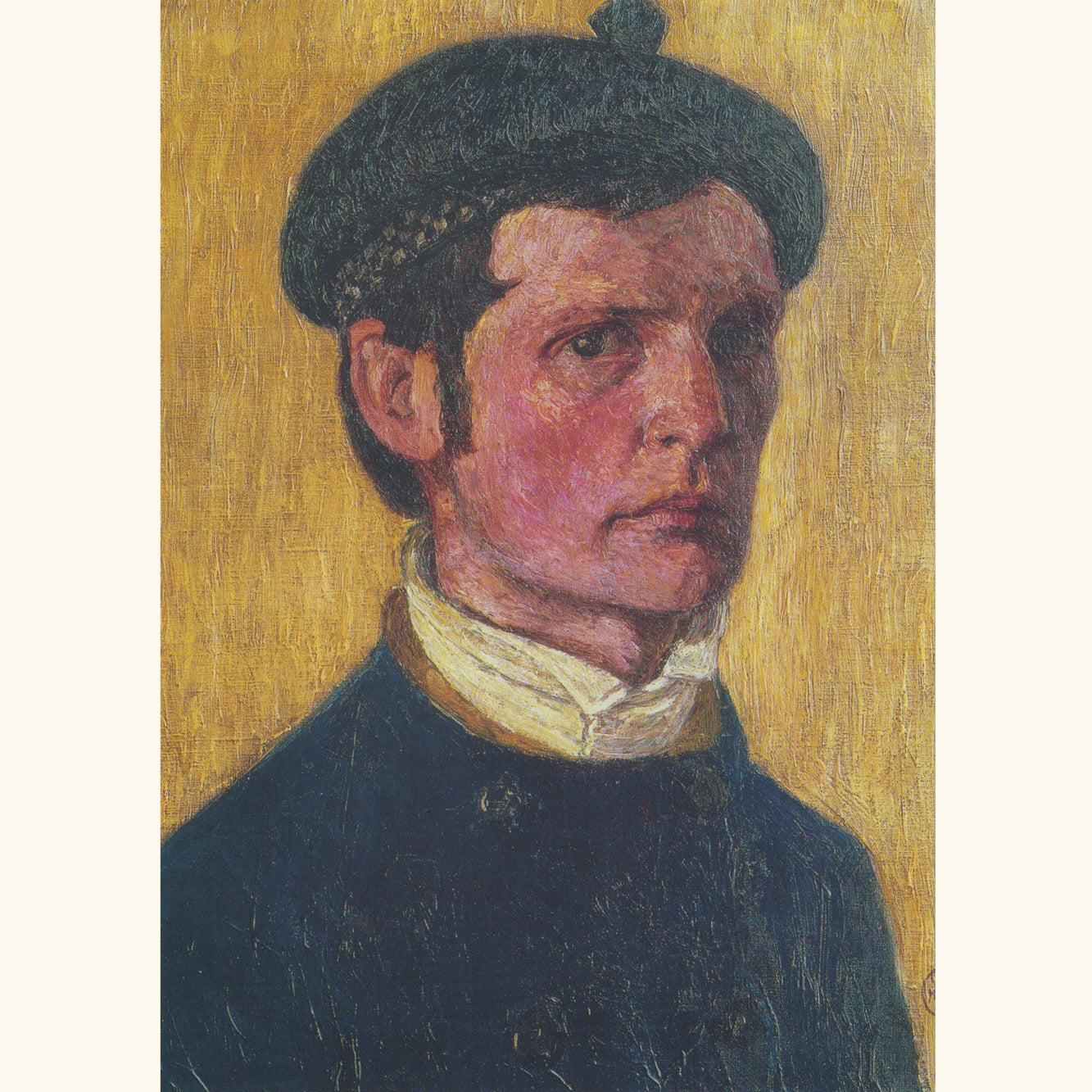 Heinrich Vogeler - Selbstbildnis mit Schottenkappe - Postkarte 96