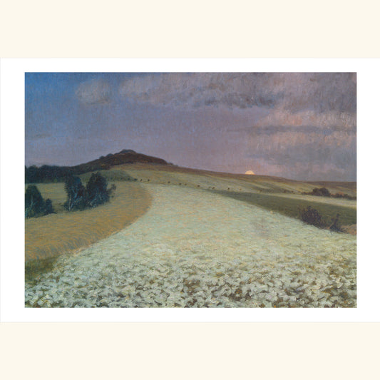 Fritz Overbeck - Blühendes Buchweizenfeld am Weyerberg - gr.Klappkarte 12-013