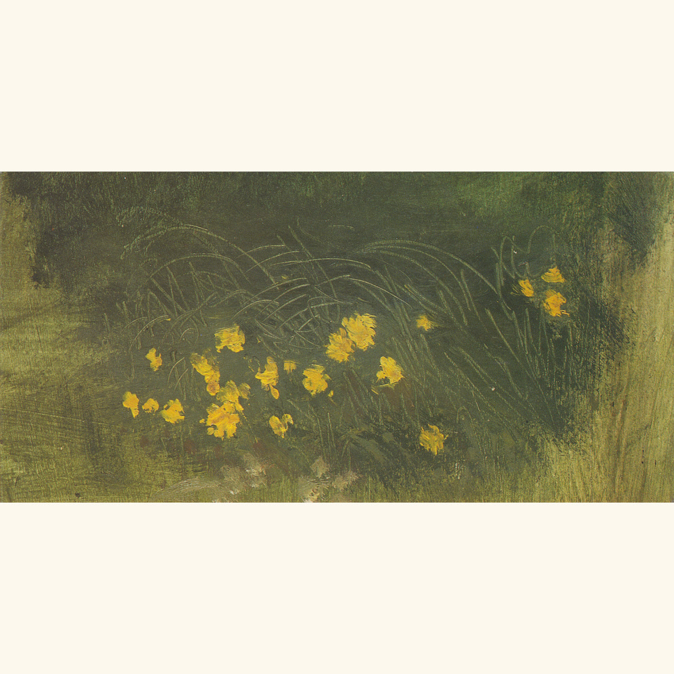 Otto Modersohn  - Wiesengräser und Blumen - gr.Klappkarte 12-028