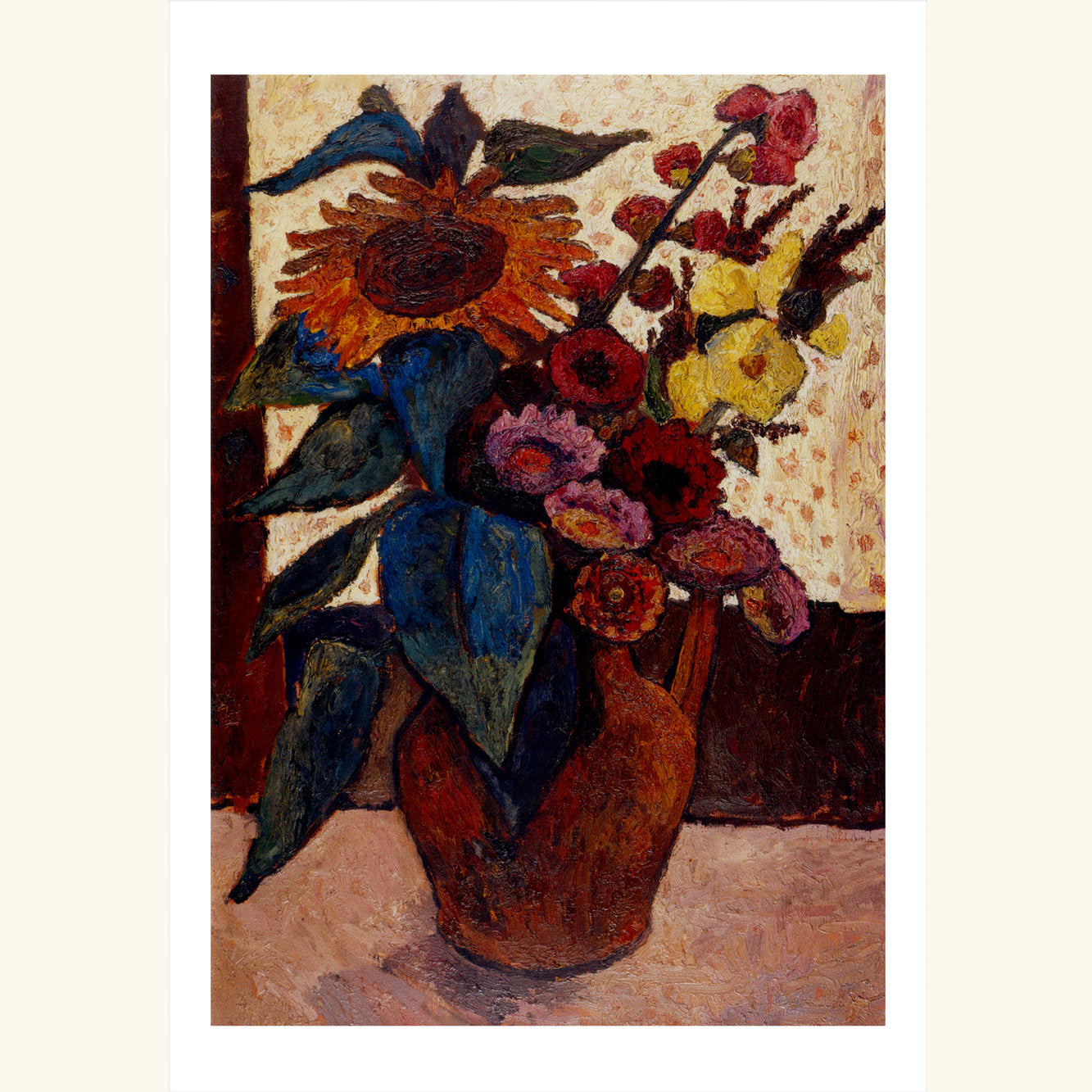 Paula Modersohn-Becker - Tonkrug mit Bauernblumen - gr.Klappkarte 12-037