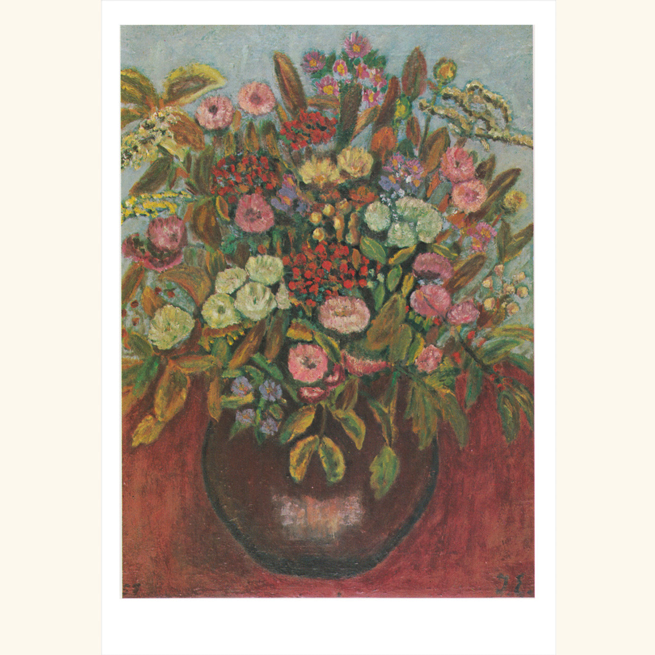Johanna Eißler  - Herbststrauß mit Astern - gr.Klappkarte 12-041