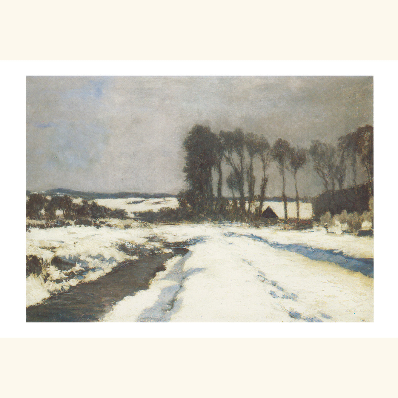 Hans am Ende - Gehöft im Schnee - gr.Klappkarte 12-043