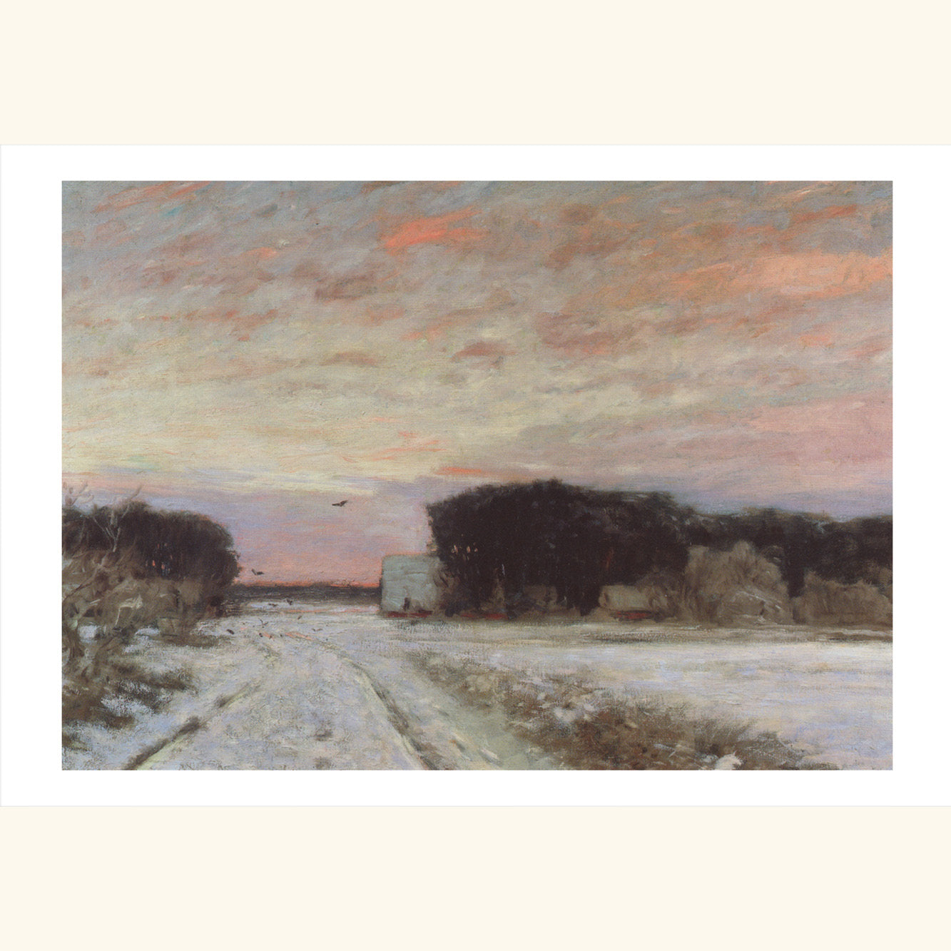 Hans am Ende - Winter in Worpswede - gr.Klappkarte 12-048