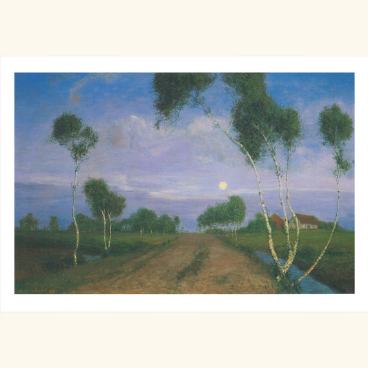 Fritz Overbeck - Abend im Moor - gr.Klappkarte 12-055