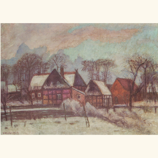 Otto Modersohn - Winter in Fischerhude - Postkarte 12