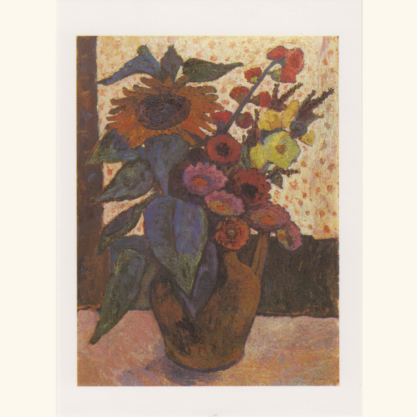 Paula Modersohn-Becker - Tonkrug mit Bauernblumen, 1907 - kl.Klappkarte 13-21