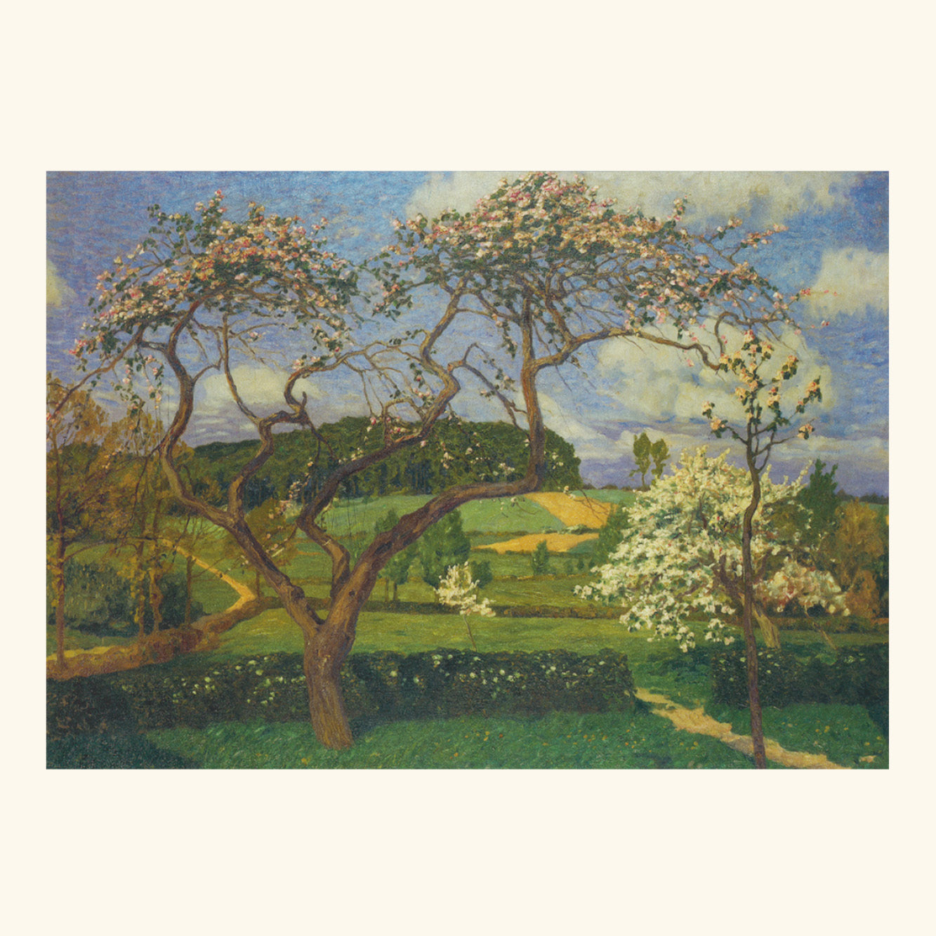Fritz Overbeck - Blühende Obstbäume - kl.Klappkarte 13-23