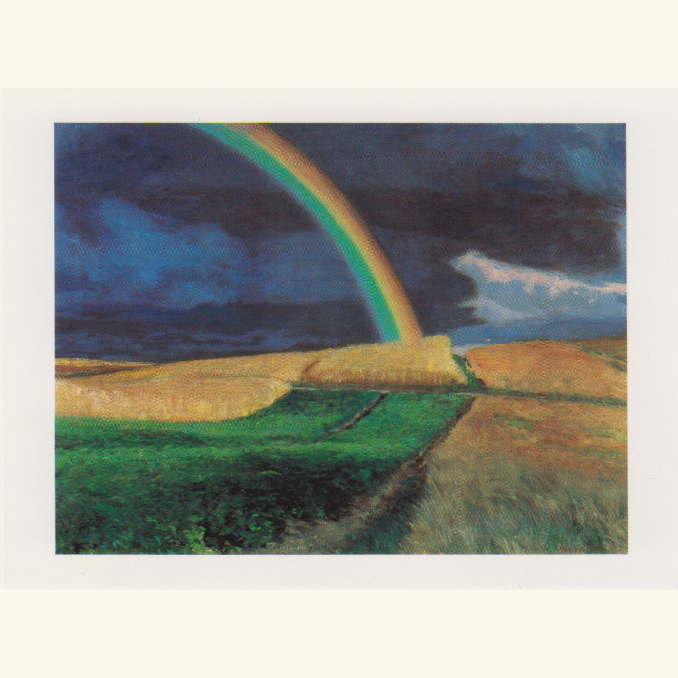 Hans am Ende - Abziehendes Gewitter über dem Weyerberg - kl.Klappkarte 13-28