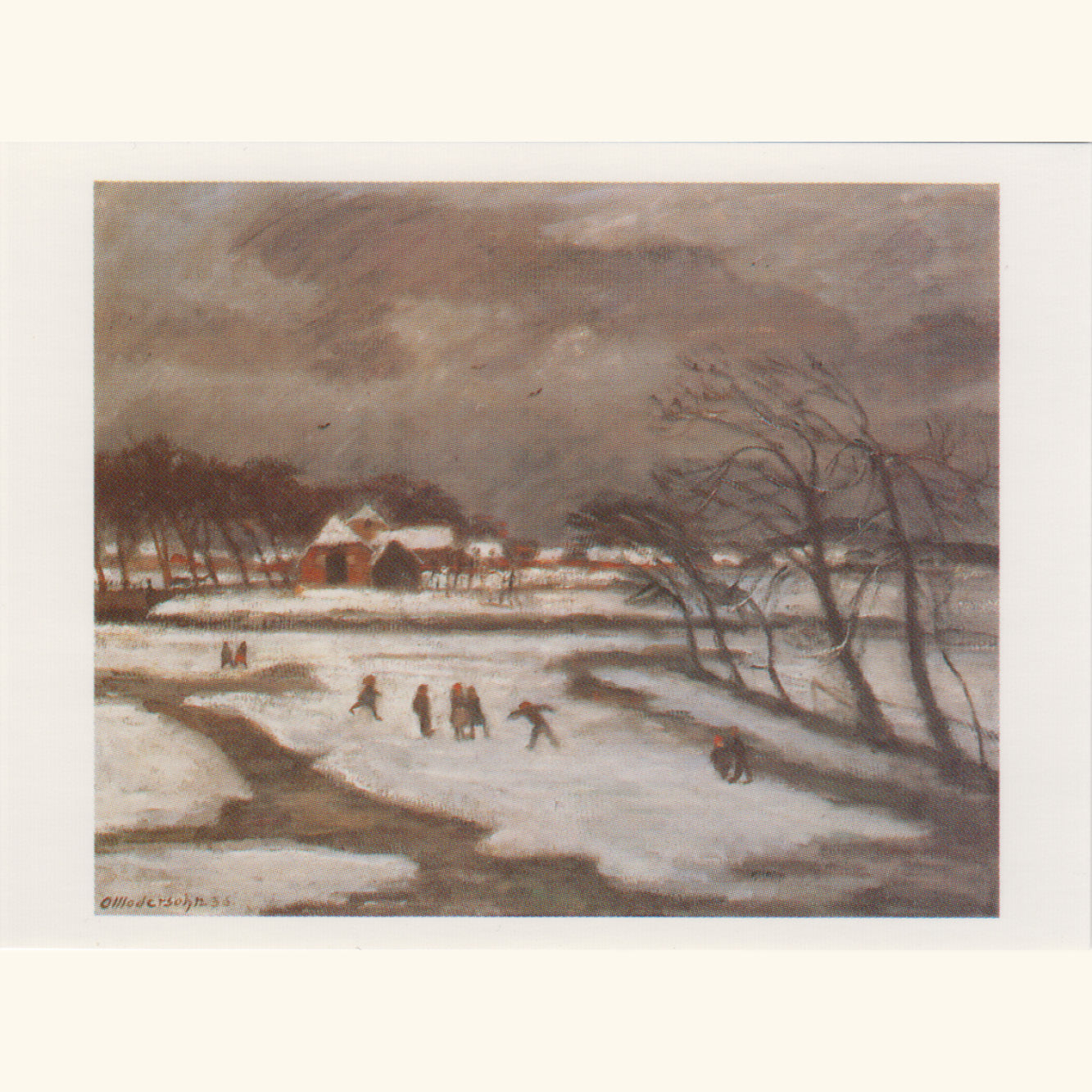 Otto Modersohn - Tauwetter - kl.Klappkarte 13-32