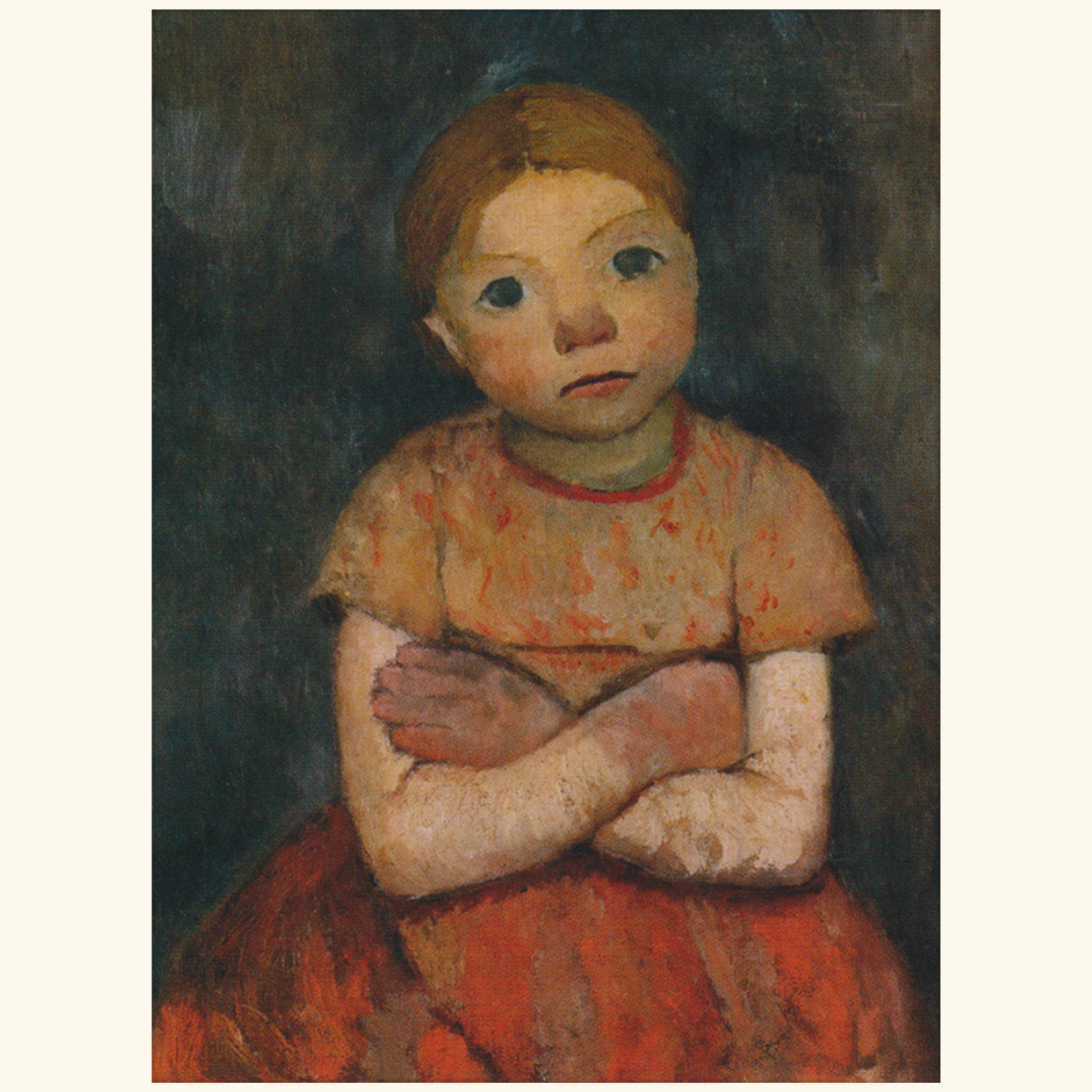 Paula Modersohn-Becker - Mädchen mit verschränkten Armen - kl.Klappkarte 13-34