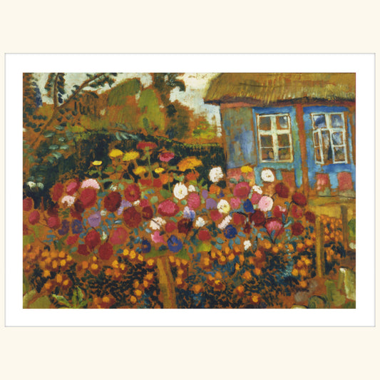 Lisel Oppel - Bauerngarten mit Astern - kl. Klappkarte 13-37