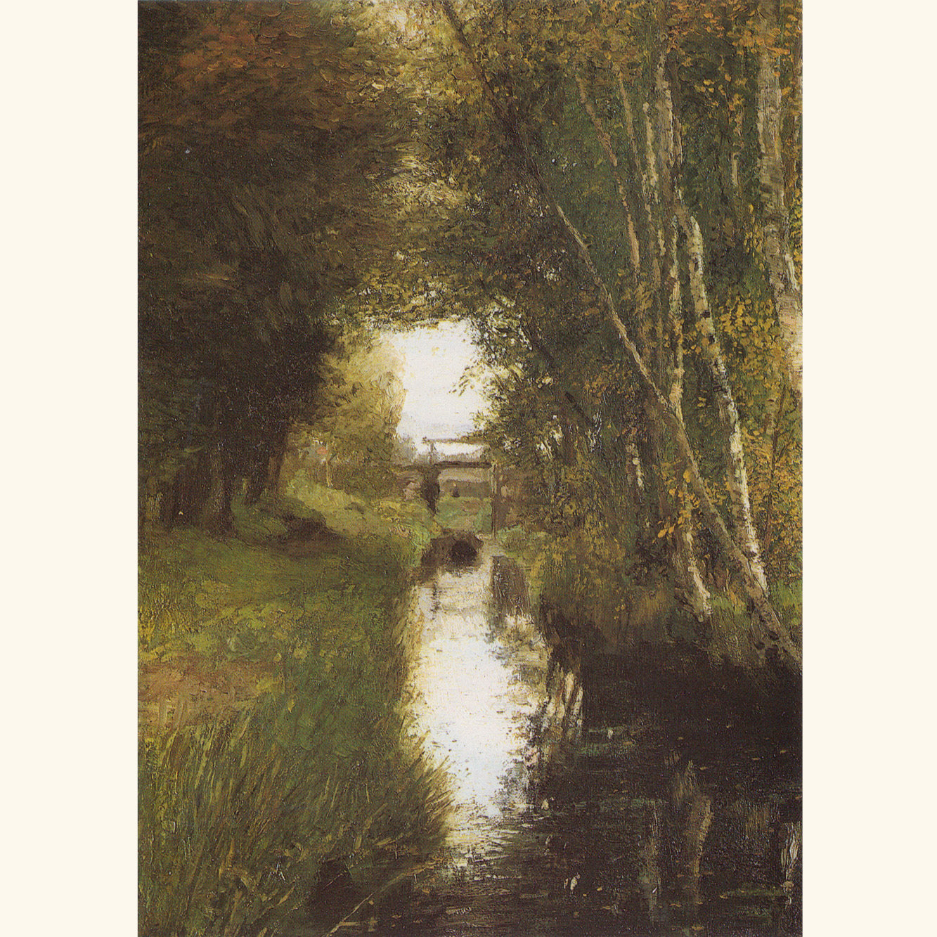 Fritz Mackensen - Brücke am Kanal - Postkarte 13