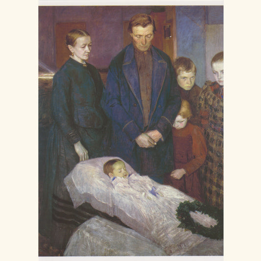 Fritz Mackensen - Trauernde Familie - Postkarte 131