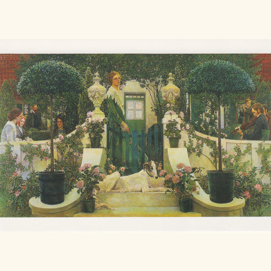 Heinrich Vogeler - Sommerabend auf dem Barkenhoff - Postkarte 135