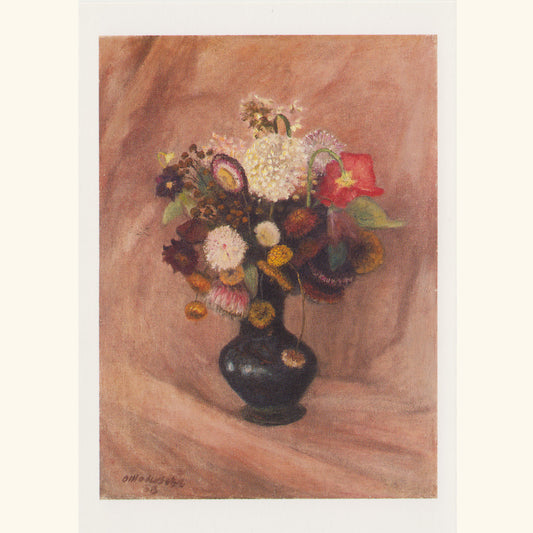 Otto Modersohn - Strohblumen auf rosa Grund - Postkarte 160