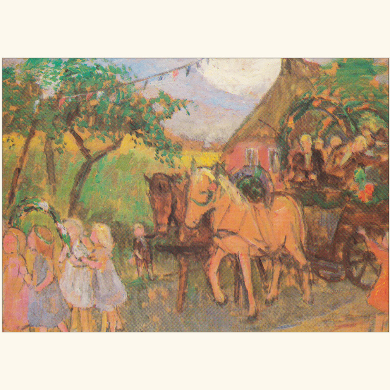 Lisel Oppel - Festumzug in Worpswede - Postkarte 189