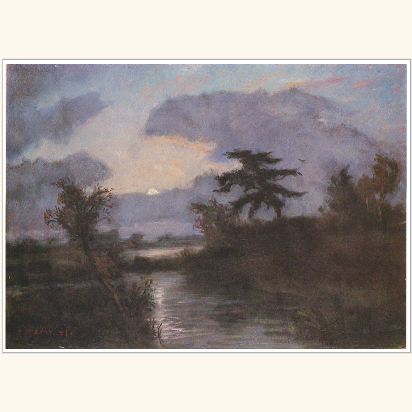Otto Modersohn - Mondnacht im Teufelsmoor - gr.Druck 208C