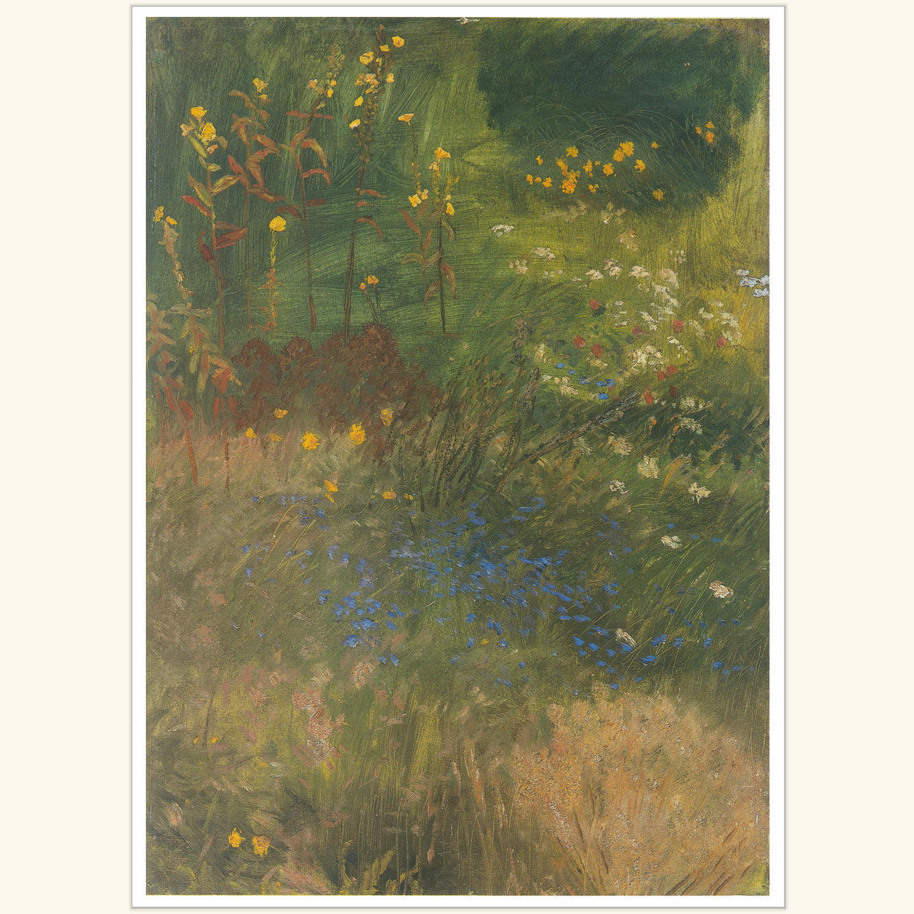 Otto Modersohn - Wiesengräser und Blumen - gr.Druck 241F